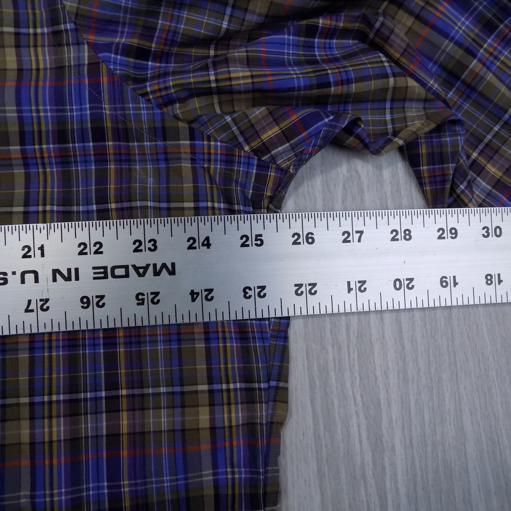 Polo Ralph Lauren Plaid Shirt Mens XL Blue Multi Button-Down Long Sleeve EUC - Picture 4 of 9